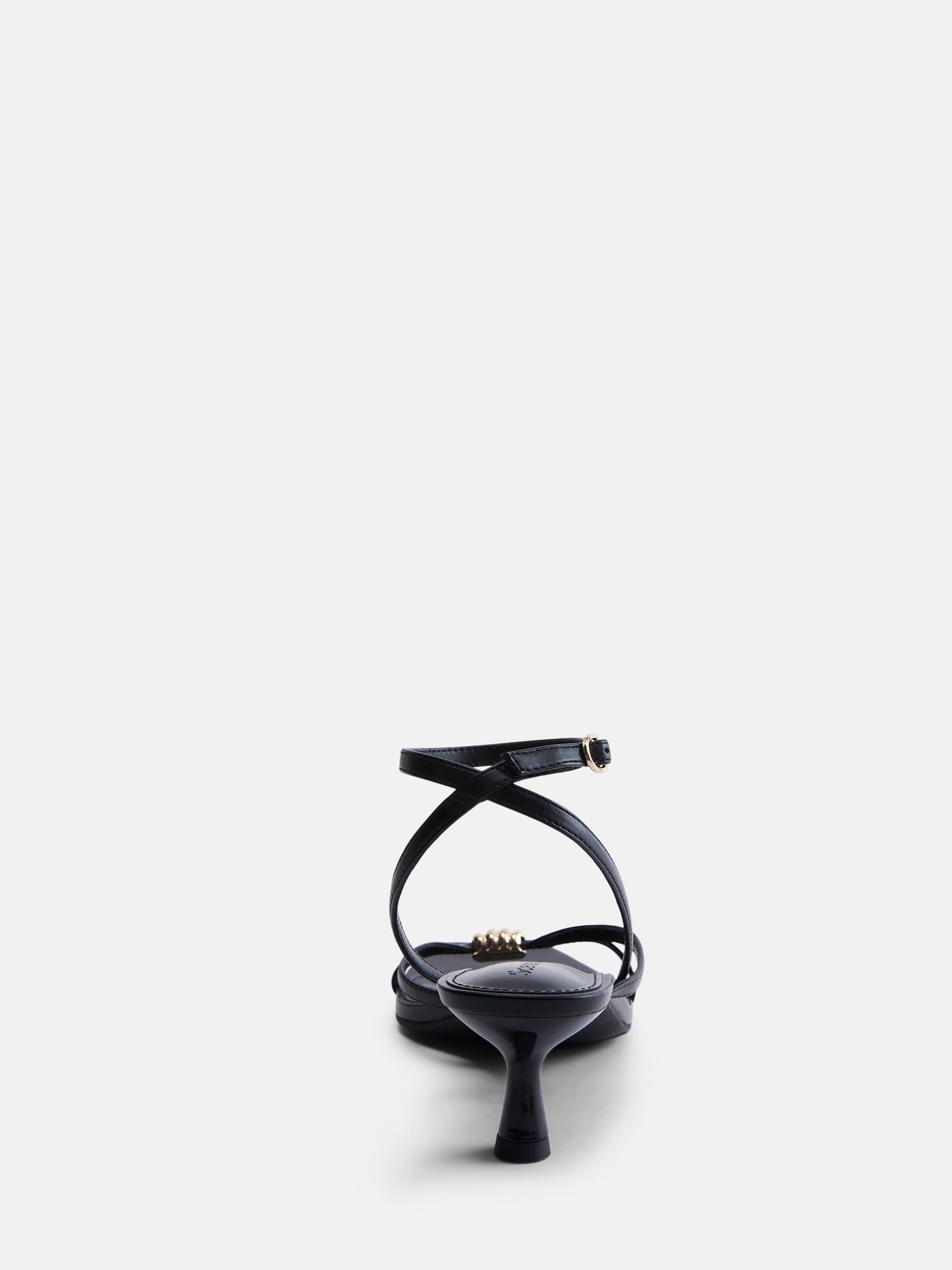 Scenario Women's Strappy Heels with Metal Ornament