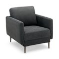 thumbnail image 2 of Canddidliike Modern Upholstered Accent Chair with Removable Backrest Cushion-Gray, Padded Seat, Wingback Chair for Bedroom Desk, 2 of 4