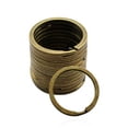 thumbnail image 1 of Llaveros de acero inoxidable - 20 piezas de llaveros redondos divididos de color bronce para llaveros - Anillos de llavero de metal 2405, 1 of 6