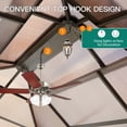 thumbnail image 6 of WALYWIK Hardtop Gazebo 10FT*13FT, Double Polycarbonate Roof, Aluminum Frame, Netting and Curtains, Permanently Built Backyard, Lawn and Garden, Khaki, 6 of 7