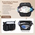 thumbnail image 3 of LEKE Diaper Bag Tote for Baby - 17 Pockets Large Travel Diaper Waterproof Tote with Portable Changing Pad, Mom Crossbody Hospital Bag for Labor Delivery, Baby Essentials for Newborn Gifts, Black, 3 of 7