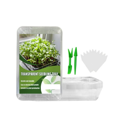 

Transparent Seedling Tray with Seedling Label Multipurpose Seed Grow Germination Kit for Garden Courtyard Balcony Small