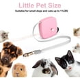 thumbnail image 4 of HUGFEGWE Retractable Dog Leash for Small Dogs Cats up to 11lbs with 6.5ft Anti-Pull Strong Nylon Tape, Hands Free, Mini and Portable Walking Leash with Wrist Strap, One-Hand Brake, Pink AZ824-12165, 4 of 6