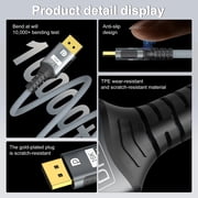 DisplayPort Cable 2.1[Vesa Certified],[8K@240Hz,4K@540Hz 360Hz 240Hz] DP 2.1 Cable 16K, DP80 HDR DSC Display Port Cord Compatible With FreeSync Gaming Monitor 5090 7900XTX S1334