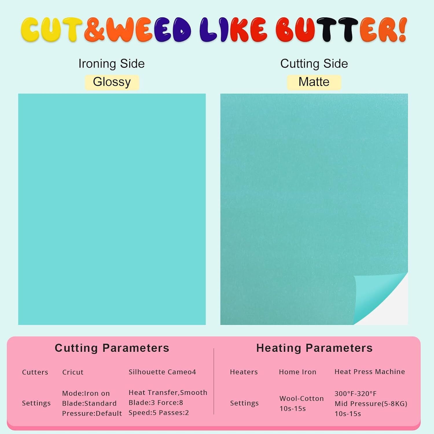 HTVRONT 3D Puff Vinyl Heat Transfer - 12 Sheets Puff HTV Vinyl in 11 Assorted Colors for T-Shirts, 3D Puff Iron on Vinyl & Cameo, Easy to Cut & Weed & Transfer - 12"x10"