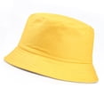 thumbnail image 3 of All Seasons Bucket Hat Exquisite Fishermen Caps Stylish Headwear Fashion Accessory with Solid Color for Outing Travel Wearing Yellow, 3 of 7