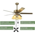 thumbnail image 3 of EcoNesxp Decorative Fan Zipper Ceiling Fan Zipper Extender Black 1/2 inch, 3 of 5