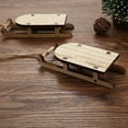 thumbnail image 7 of Raindrops Mini Wood Sleds Christmas Sled Ornaments Classic Holiday Style Beige 10Pcs 4.9X2.0X1.0in, 7 of 7