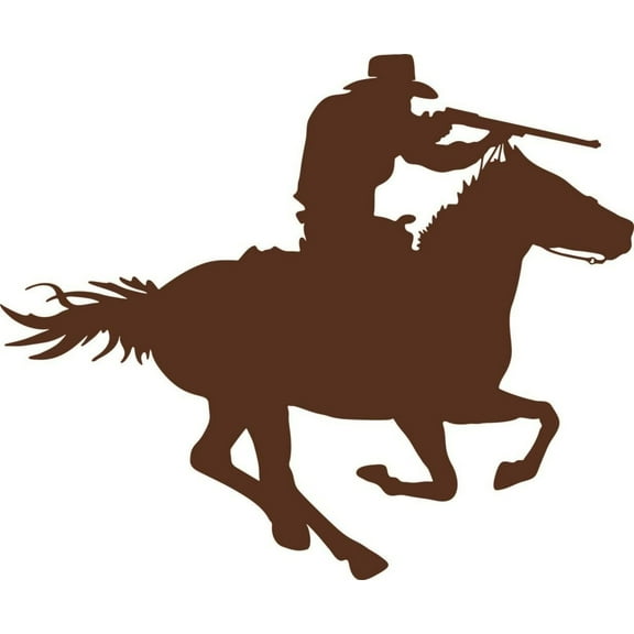 Custom Decals Cowboy Horse Rider Kids Boys Bed Room Fashion 16x16"