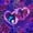Purple J, variant on meiyoeat Purple Butterfly Rose Monogram A Full Size Comforter Sets,Neon Heart Initial Bedding Comforter Set For Girl,Black Reversible,3 Pieces,1 Comforter and 2 Pillowcases