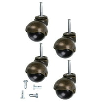 DRAFIDEEP 4Pcs Antique Gold Steel Caster Wheel for Office Furniture Smooth Rolling 9.40X1.5In