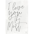 thumbnail image 2 of Jaxn Blvd. 17x24 White Modern Wood Framed Museum Art Print Titled - I Love You the Most, 2 of 4