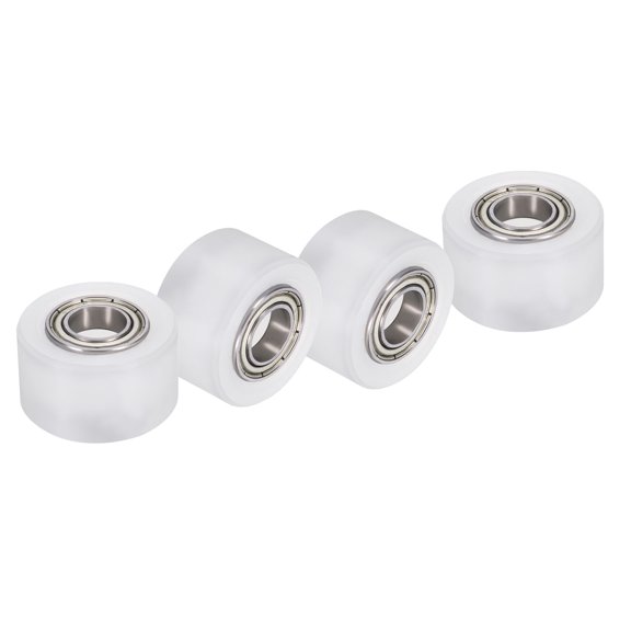 4 Pack Nylon Roller Wheel with Bearings, 3/8"x1-3/16"x11/16" Nylon Pulley