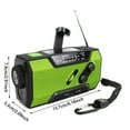thumbnail image 2 of Functional Emergency Radio Hand Crank Solar Powered AM/FM/WB 2000mAh Battery Backup Reading Lamp Flashlight and Alarm Digital Functional Emergency Hand Cranked Radio Powe, 2 of 4