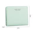 thumbnail image 3 of PU Leather Wallet for Women, EEEkit Short Bifold Purse with Zipper Pocket, Card Holder, Green, 3 of 6