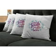 thumbnail image 5 of Ambesonne Saying Throw Pillow Cover 4 Pack, Inspiration Phrase, 24", Violet Red Violet Blue, 5 of 5