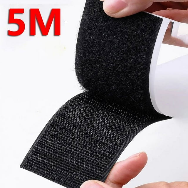 5Meter/Roll Self Adhesive Hook and Loop Fastener Tape Nylon Strong Back Sticky Hook Strips Mounting Loop Tape for DIY Craft Home