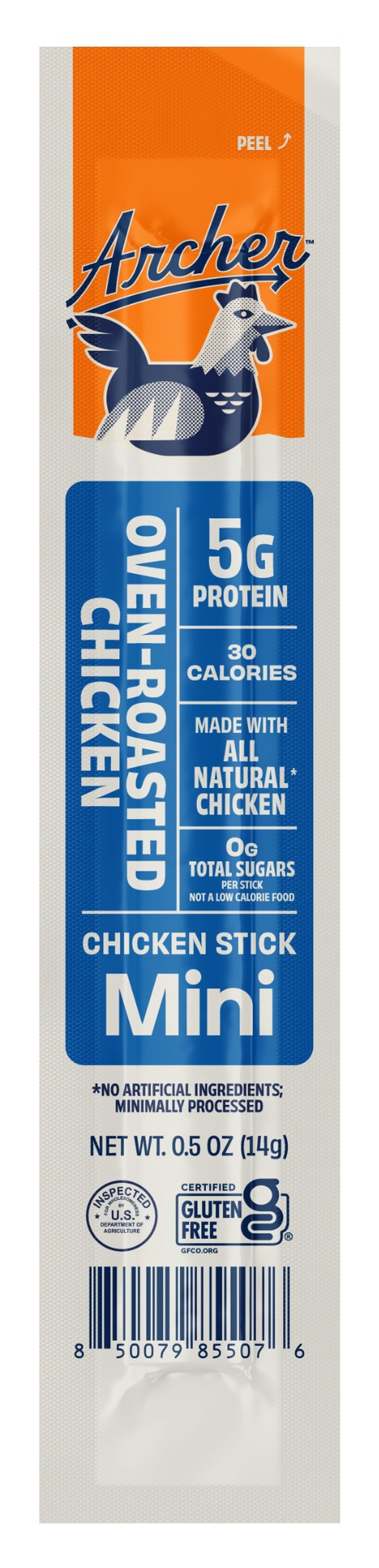 Archer Oven-Roasted Chicken Mini Jerky Sticks, 0.5 oz, 8 Count