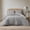 Gray, variant on Lina 3 piece Comforter Set, Chambray, Double/Queen