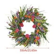 thumbnail image 5 of YIEMEEN Large Spring Wreath for Front Door Colorful Flower Wreath for Outdoor Indoor, 5 of 6