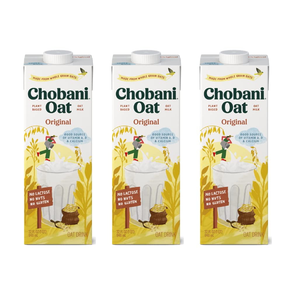 Chobani Oat Milk, Original Edition, 32 oz (Pack of 3)