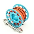 thumbnail image 1 of relayinert Keep Diving Aluminium Spool Reel Polyester Rope Reels Outdoor Activity Underwater Accessories with Double End Hook Blue 30m, 1 of 6