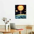 thumbnail image 2 of COMIO  Outer Space Canvas Wall Art Abstract Universe Planet Jupiter Saturn Earth Painting for Boys Kids Room Bedromm Wall Decoration Stretched and Framed, 2 of 4