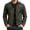 Green, variant on Mens Zip Front Jacket Solid Collared Long Sleeve Panel Seams Side Pockets Straight Fit Length Casual Layering Coat