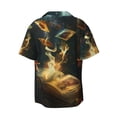 thumbnail image 5 of KLL Magical Tarot Reading Print Men's Shirt Short Sleeve Button Down Summer Cuba Beach Shirts- X-Large, 5 of 5