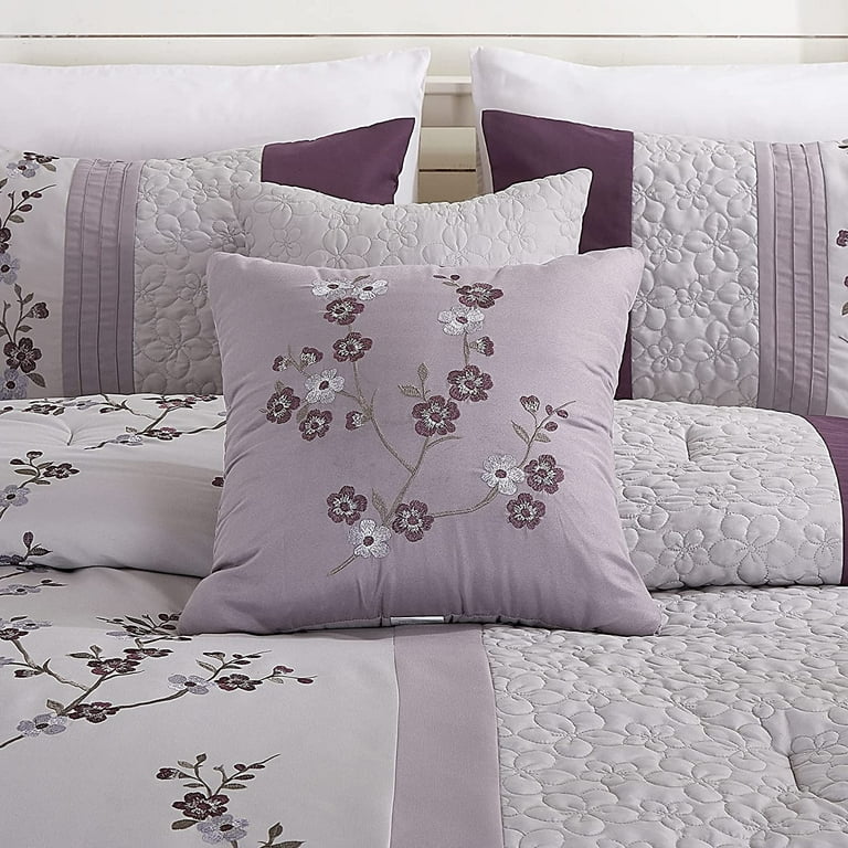 Geo Blossom Duvet Cover And Pillowcase Set Grey King