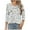 White, variant on Womens Tops Plus Size 3/4 Sleeve V-neck Floral Print Casual T-shirt White M
