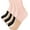 Black, Nude, mixed color, variant on Women's 6 Pairs Non-Skid Toe Topper No Show Liner Socks