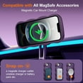 thumbnail image 2 of Magnetic for iPhone 16e Case, Compatible with MagSafe, Transparent Wave Frame Design Case Soft Edge Cover Cute Clear Matte Shockproof Protective Phone Case, Purple, 2 of 6