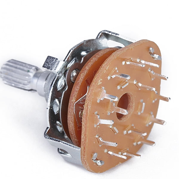 10 Piezas 3 Polos 4 Posiciones 3P4T Selector De Interruptor rotanti De 15 Pines Zulema Medidores Eléctricos y Equipo