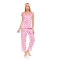 thumbnail image 2 of Lati Fashion Women Sleeveless Pajamas Pants Set Female Sleepwear Pink Size X-Large, 2 of 4