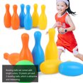 thumbnail image 1 of Phenofice 1 Set Tabletop Mini Bowling Game Set ABS Assorted Color Improve Hand Eye Coordination Indoor, 1 of 8