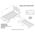 thumbnail image 7 of Mission Twin Extra Long Bed with Footboard and Twin Extra Long Trundle in Walnut, 7 of 7