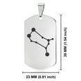 thumbnail image 2 of Stainless Steel Gemini (Twins) Astrology Constellation Dog Tag Pendant Necklace, 2 of 3