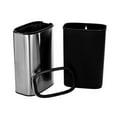 thumbnail image 2 of Alpine Industries 10.5 Gal. Stainless Steel Rectangular Liner Open Top Trash Can, 2 of 5