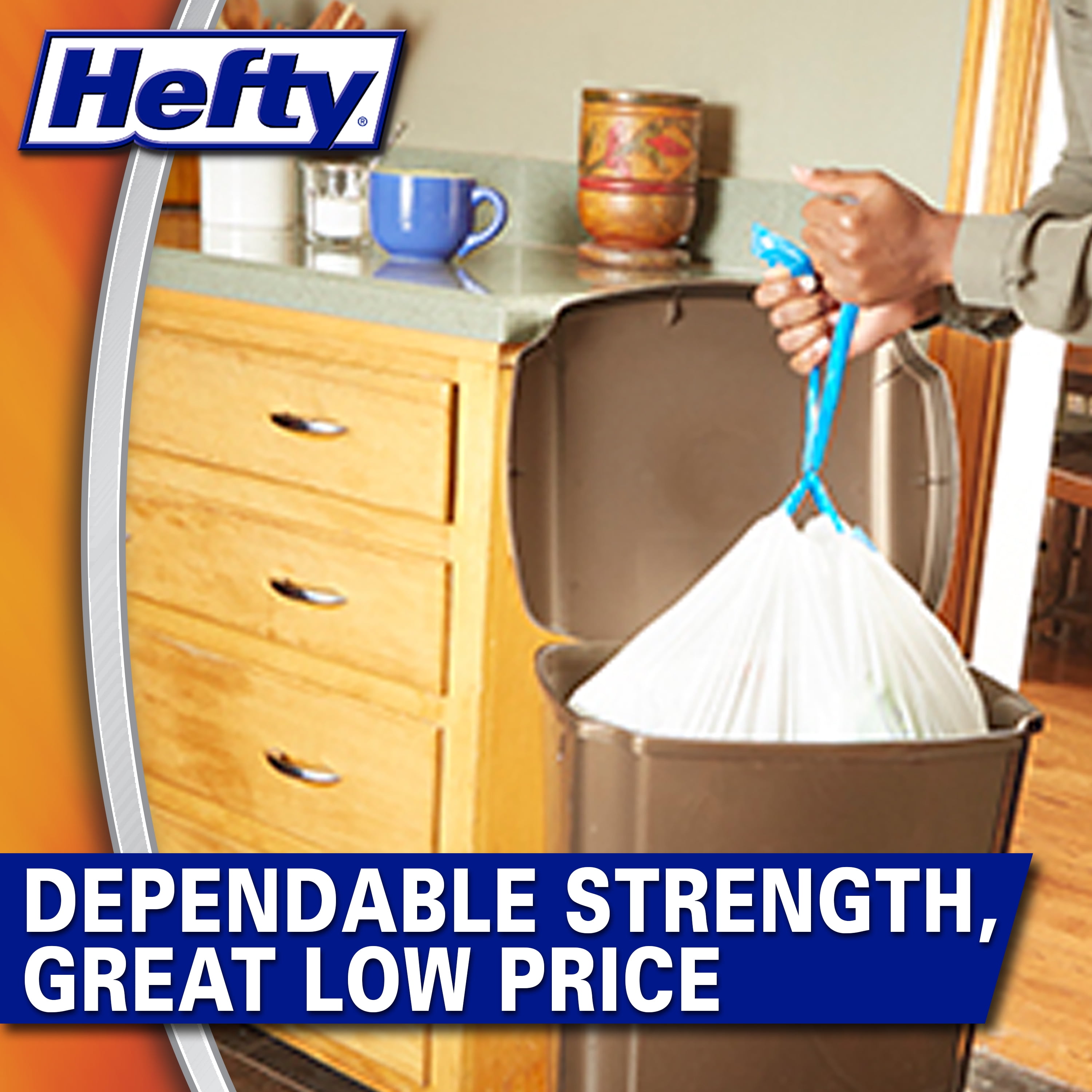 Hefty® Strong 13-Gallon Tall Kitchen Drawstring Trash Bags, 45 ct - Smith's  Food and Drug