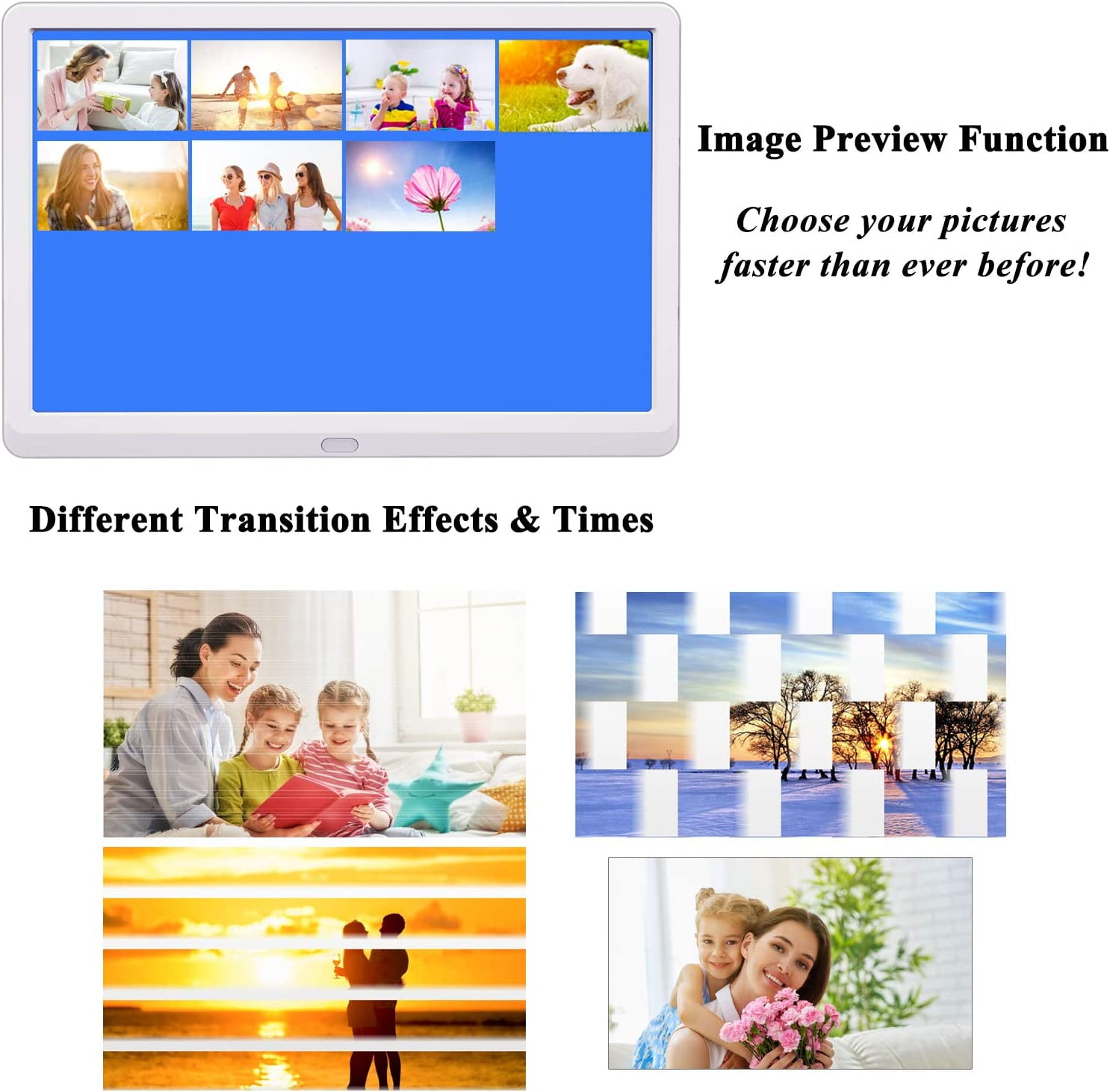 Atatat 10 inch Digital Picture Frame with 1920x1080 IPS Screen