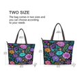 thumbnail image 2 of Women's Tote Handbag Cloth Handbag Large Tote Bag Shopping Bag Colorful Flowers and Vines, 2 of 8