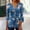 Blue, variant on Blmnix Pullover Women Tops Peplum Vintage Button Down Shirts Henley Elbow-Length Blue Summer Shirts for Women Under $5,L