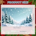 thumbnail image 2 of Snowy Theme Christmas Banner Pine Tree Design Winter Display Blue Background White Snowflakes Snowy Backdrop for Christmas Celebration Winter Party Home Decoration, 2 of 9