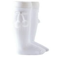 thumbnail image 1 of FAIWAD Baby Girls Cute Socks with Pompoms Toddler Stretch High Knee Ribbed Knitted Floor Long Socks, 1 of 2