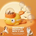 thumbnail image 3 of Duck Shape Interactive Cat Treat Toy Puzzle Feeder, 3-Lid Treat Dispenser, Boredom Buster Slow Feeder for Kibble & Treats, 10.58oz 300g (White) (K), 3 of 6
