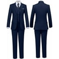 thumbnail image 2 of Lycody Boys Suits Black Suit for Boy Slim Fit Formal Toddler Kids 7Pcs Vest Dress Pants Blazer, 2 of 7