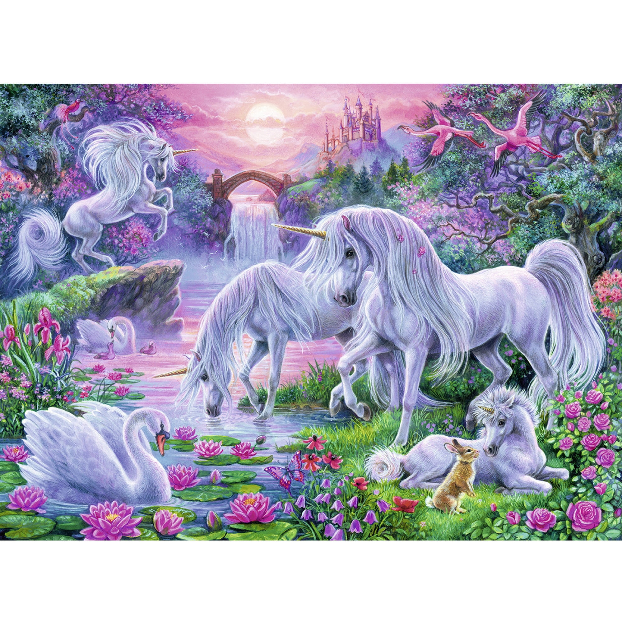 Ravensburger 10021 7 Unicorns At Sunset Puzzle 150-Piece