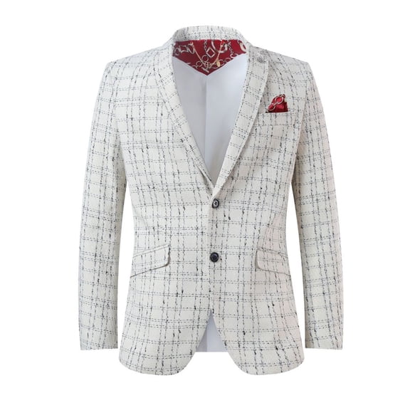 Elie Balleh Men's White Blazer Jacket Sport Coat