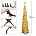 thumbnail image 3 of Pre-Lit LED Pop Up Tinsel Christmas Tree - 5 Feet Tall - Multicolor, 3 of 8